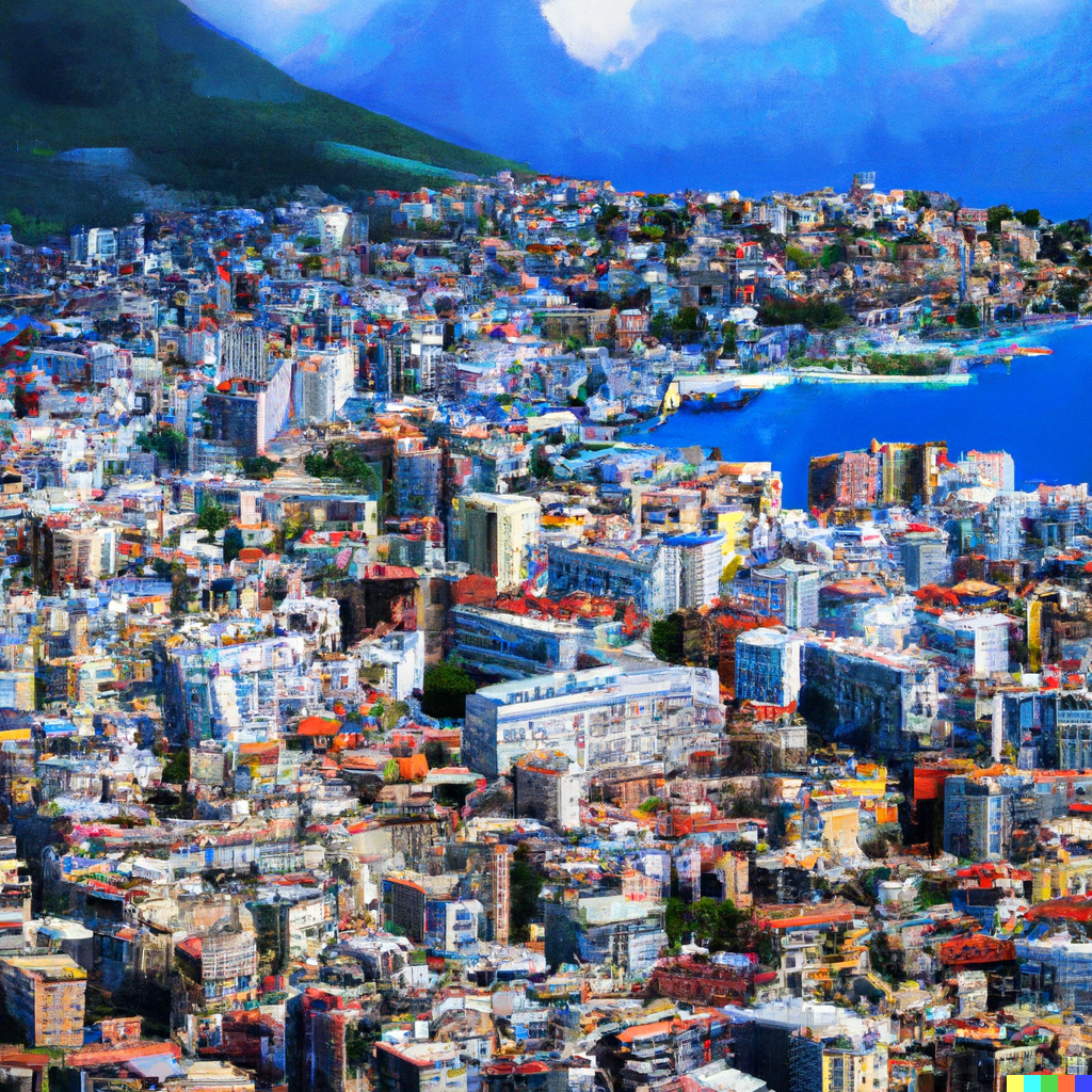 DALL·E 2023-03-09 03.36.12 - A 3d render style painting of Saranda in Albania..png