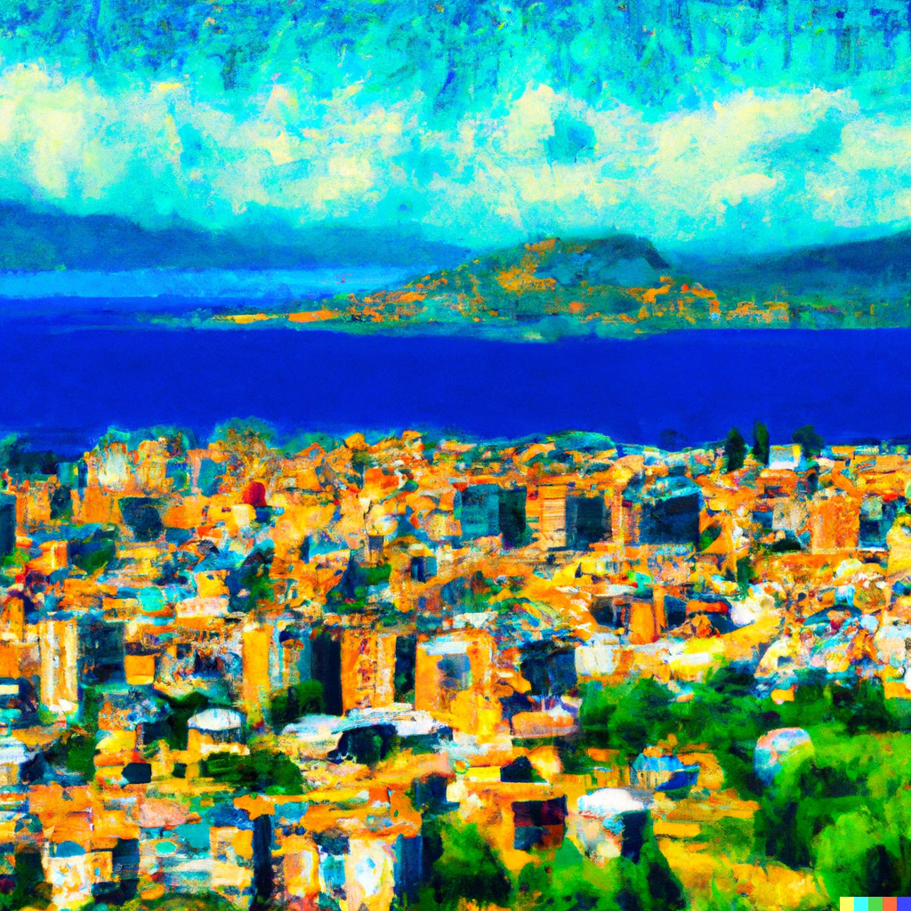 DALL·E 2023-03-09 03.38.35 - A Van Gogh style painting of Saranda in Albania..png