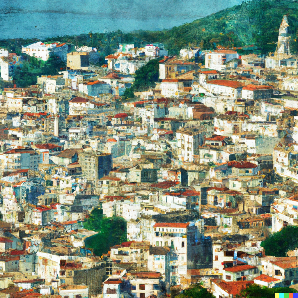 DALL·E 2023-03-09 03.40.22 - A Da Vinci style painting Saranda in Albania..png